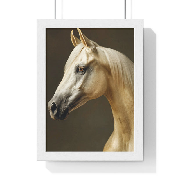 Elegant Horse Framed Poster | Modern Wall Art | Equine Decor | Horse Lover Gift | Farmhouse Decor | Art for Animal Enthusiasts