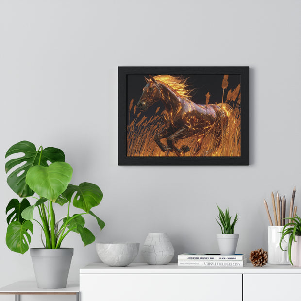 Majestic Horse Framed Poster | Horse Wall Art, Equestrian Decor, Animal Lover Gift, Home Decor, Rustic Wall Art