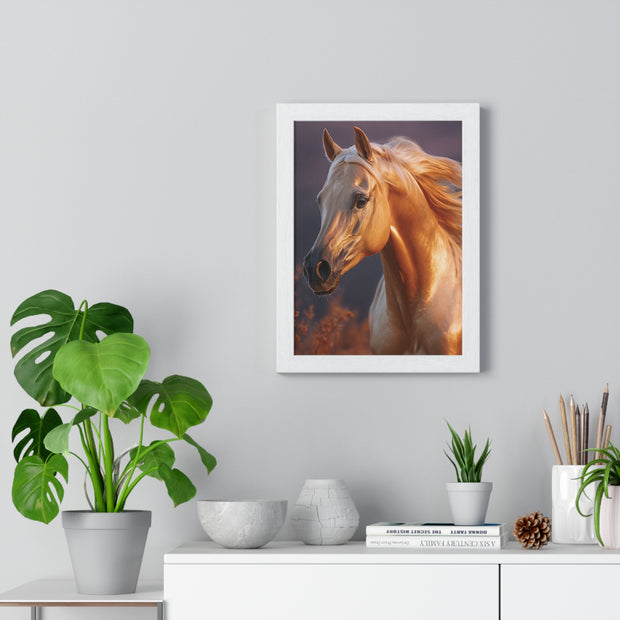 Majestic Horse Framed Poster | Equine Wall Art | Nature Decor | Gift for Horse Lovers | Equestrian Home Decor | Birthday & Housewarming