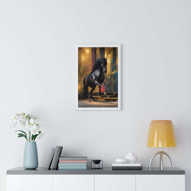 Elegant Horse Art Print, Framed Wall Decor, Equine Painting, Home Office Decor, Animal Lover Gift, Birthday, Anniversary, Christmas