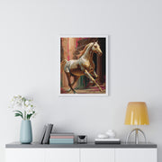 Majestic Horse Vertical Framed Poster | Equestrian Home Decor, Animal Art, Wall Art, Gift for Horse Lovers, Modern Art
