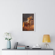 Majestic Horse Vertical Framed Poster | Equestrian Art | Home Decor | Art Print for Horse Lovers | Gift for Animal Enthusiasts