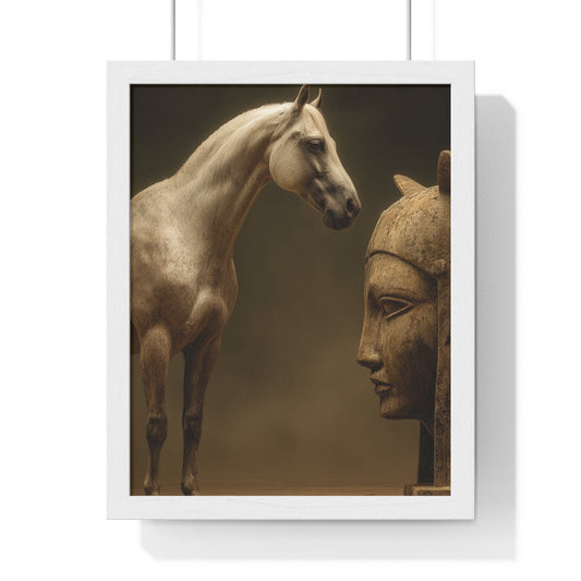 Elegant Equine Art Poster, Horse Wall Decor, Framed Horse Photography, Animal Lover Gift, Home Office Art, Equestrian Decor
