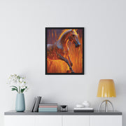 Fiery Horse Wall Art Poster, Animal Lover Print, Horse Decor, Equestrian Gift, Living Room Decor, Unique Art