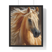 Majestic Horse Art Print - Vertical Framed Poster, Elegant Horse Decor, Nature Wall Art, Animal Lovers Gift, Home & Office Decoration