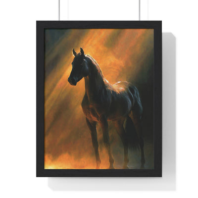 Elegant Horse Wall Art | Framed Poster for Home Decor, Equestrian Gift, Animal Lover Wall Decor, Rustic Decor, Art for Living Room
