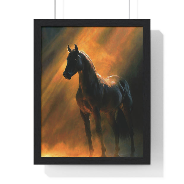 Elegant Horse Wall Art | Framed Poster for Home Decor, Equestrian Gift, Animal Lover Wall Decor, Rustic Decor, Art for Living Room