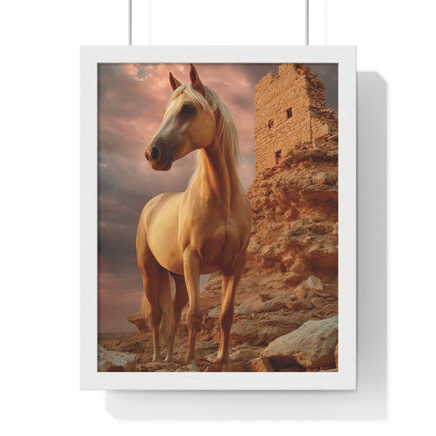 Majestic Horse Wall Art Print, Framed Nature Poster, Home Decor, Equestrian Gift, Western Wall Art