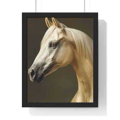 Elegant Horse Framed Poster | Modern Wall Art | Equine Decor | Horse Lover Gift | Farmhouse Decor | Art for Animal Enthusiasts