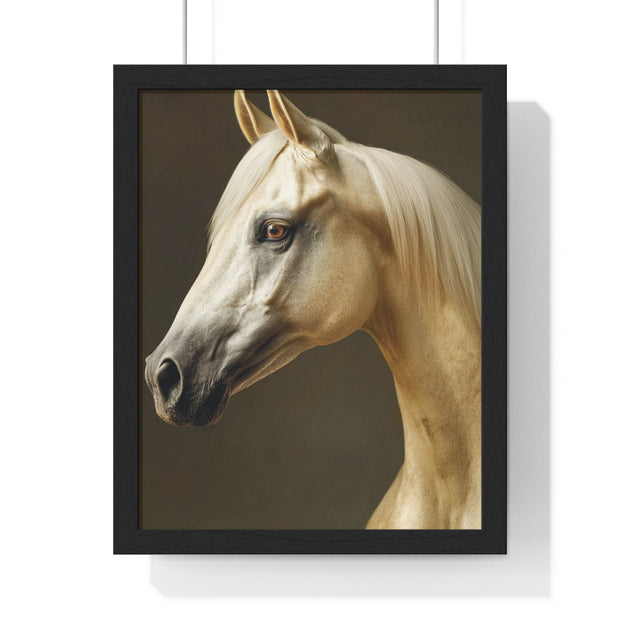Elegant Horse Framed Poster | Modern Wall Art | Equine Decor | Horse Lover Gift | Farmhouse Decor | Art for Animal Enthusiasts