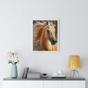 Majestic Horse Art Print - Vertical Framed Poster, Elegant Horse Decor, Nature Wall Art, Animal Lovers Gift, Home & Office Decoration