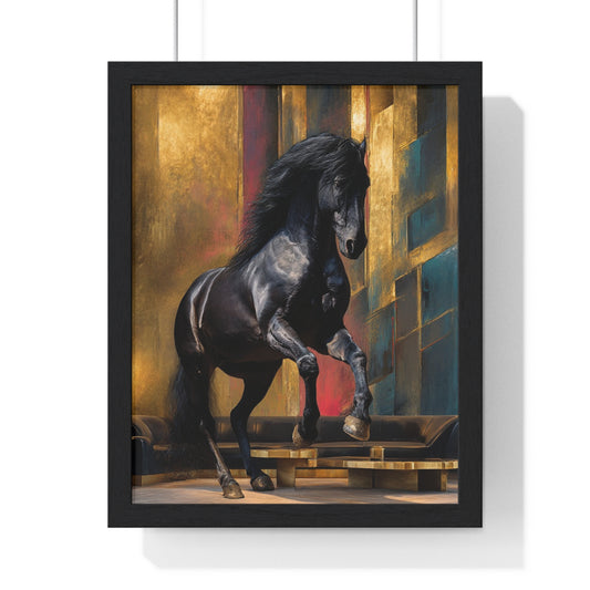 Elegant Horse Art Print, Framed Wall Decor, Equine Painting, Home Office Decor, Animal Lover Gift, Birthday, Anniversary, Christmas