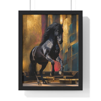 Elegant Horse Art Print, Framed Wall Decor, Equine Painting, Home Office Decor, Animal Lover Gift, Birthday, Anniversary, Christmas