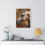 Majestic Horse Vertical Framed Poster | Equine Wall Art, Horse Lover Gift, Rustic Home Decor, Equestrian Art, Animal Print