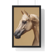 Elegant Horse Portrait Framed Poster, Wall Art for Horse Lovers, Home Decor, Equestrian Gift, Animal Themed Decor