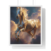 Majestic Horse Framed Poster, Equine Art, Home Decor, Wall Art, Gift for Horse Lovers, Equestrian Decor
