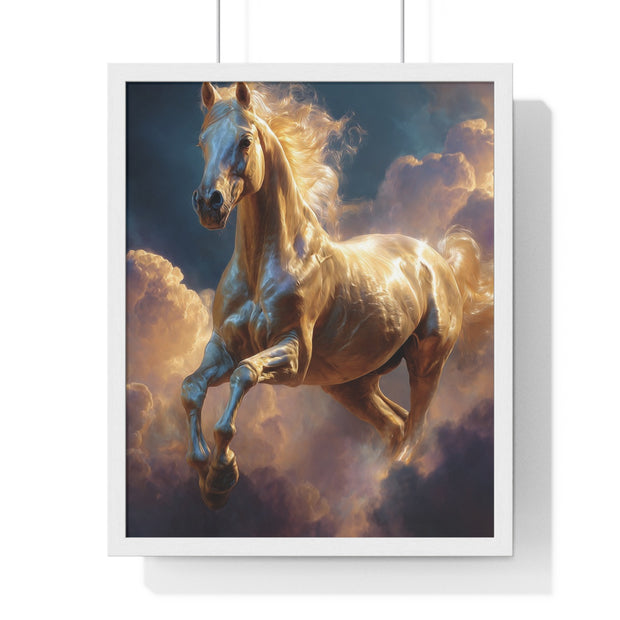 Majestic Horse Framed Poster, Equine Art, Home Decor, Wall Art, Gift for Horse Lovers, Equestrian Decor
