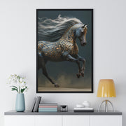 Elegant Horse Art Print, Vertical Framed Poster, Equine Decor, Home Wall Art, Gift for Horse Lovers, Contemporary Art
