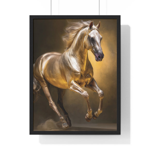 Majestic Horse Vertical Framed Poster, Equine Art Print, Home Decor, Animal Lover Gift, Equestrian Wall Art, Horse-Themed Decoration