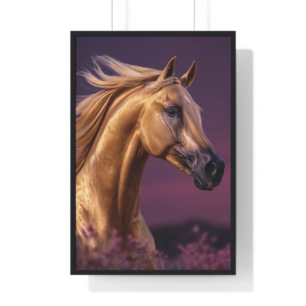 Majestic Horse Framed Poster | Equine Art Print for Home Decor | Ideal Gift for Horse Lovers, Equestrian Decor, Wall Art