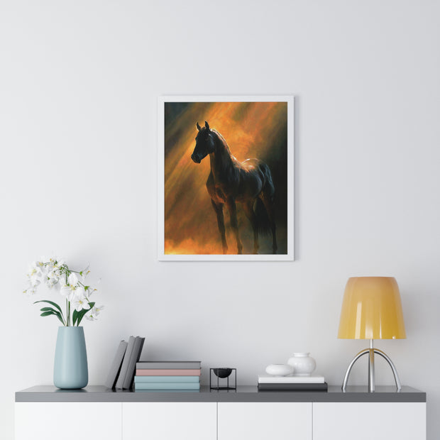 Elegant Horse Wall Art | Framed Poster for Home Decor, Equestrian Gift, Animal Lover Wall Decor, Rustic Decor, Art for Living Room