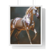 Elegant Horse Art Print, Vertical Framed Poster, Equine Wall Decor, Horse Lover Gift, Home Office Decoration, Animal Art