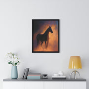 Majestic Horse Vertical Framed Poster - Art Print, Equine Decor, Horse Lover Gift, Home Wall Art, Office Decoration