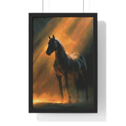 Elegant Horse Wall Art | Framed Poster for Home Decor, Equestrian Gift, Animal Lover Wall Decor, Rustic Decor, Art for Living Room