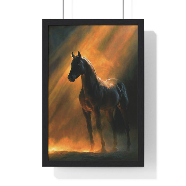Elegant Horse Wall Art | Framed Poster for Home Decor, Equestrian Gift, Animal Lover Wall Decor, Rustic Decor, Art for Living Room