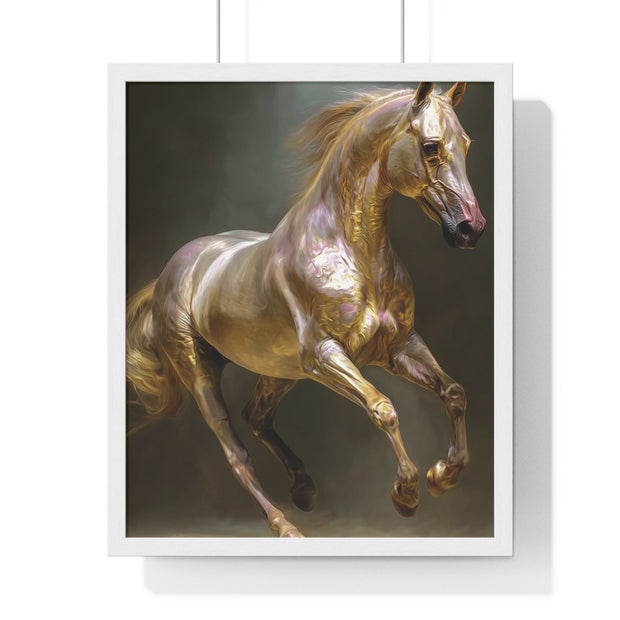 Elegant Horse Art Print, Horse Lover Gift, Wall Decor for Equestrians, Inspirational Home Art, Vertical Framed Horse Poster