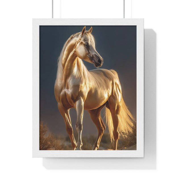 Majestic Horse Framed Poster, Equine Wall Art, Elegant Home Decor, Gift for Horse Lovers, Unique Nature Art, Horse Lover's Gift
