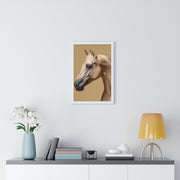 Elegant Horse Portrait Framed Poster, Wall Art for Horse Lovers, Home Decor, Equestrian Gift, Animal Themed Decor