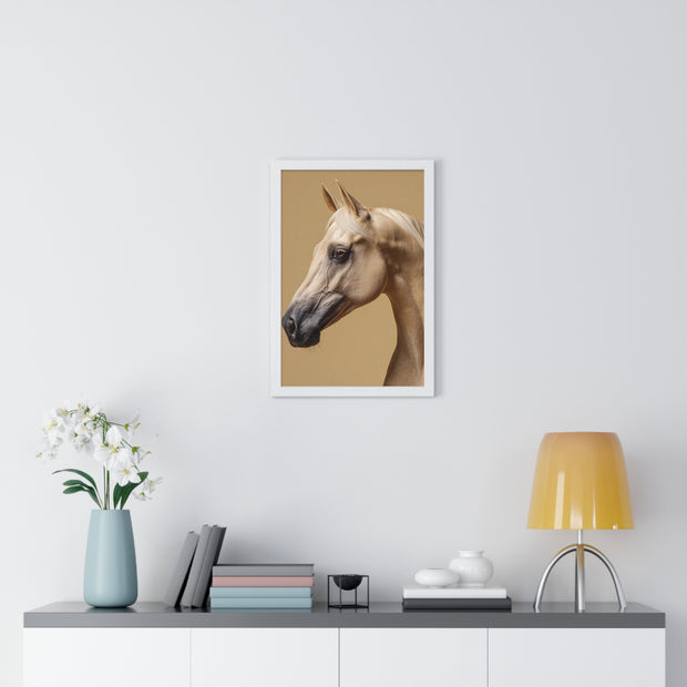 Elegant Horse Portrait Framed Poster, Wall Art for Horse Lovers, Home Decor, Equestrian Gift, Animal Themed Decor