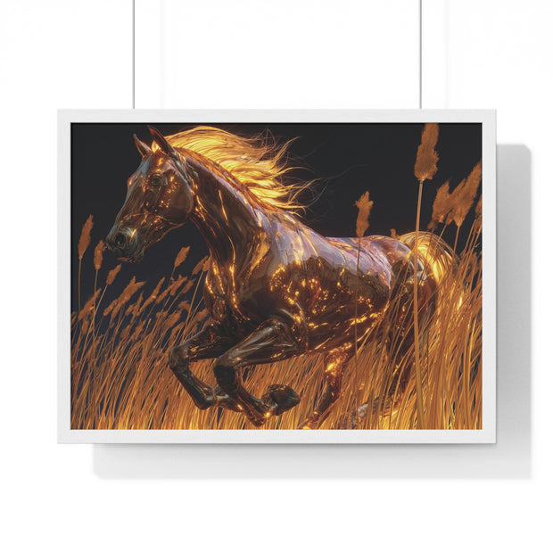 Majestic Horse Framed Poster | Horse Wall Art, Equestrian Decor, Animal Lover Gift, Home Decor, Rustic Wall Art