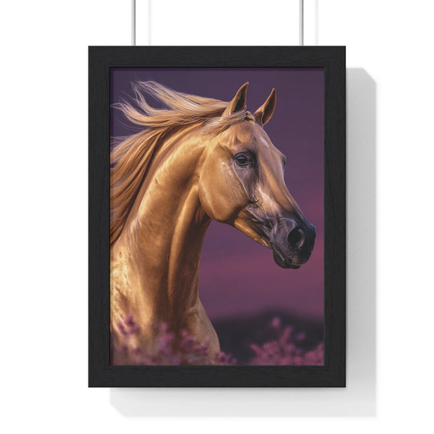 Majestic Horse Framed Poster | Equine Art Print for Home Decor | Ideal Gift for Horse Lovers, Equestrian Decor, Wall Art