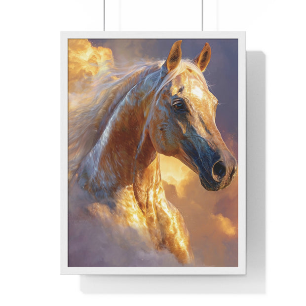 Stunning Horse Artwork Vertical Framed Poster, Horse Lovers Gift, Equestrian Home Decor, Animal Wall Art, Unique Gift Idea
