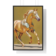 Elegant Horse Art Print, Vertical Framed Poster, Equine Decor, Modern Wall Art, Animal Lover Gift, Home Office Decoration