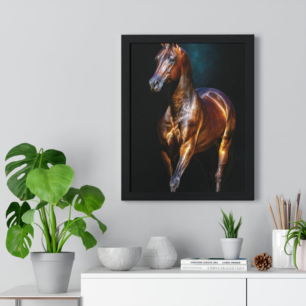 Equine Masterpiece Framed Art Print, Horse Wall Decor, Equestrian Gift, Home Office Art, Equine Enthusiast Decoration