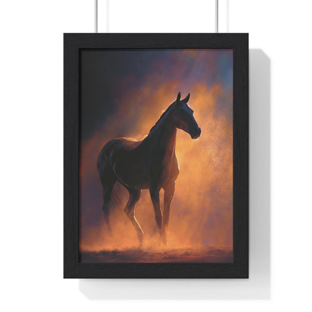 Majestic Horse Vertical Framed Poster - Art Print, Equine Decor, Horse Lover Gift, Home Wall Art, Office Decoration