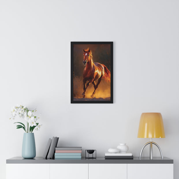 Majestic Horse Framed Poster, Equine Wall Art, Rustic Home Decor, Animal Lover Gift, Equestrian Decor, Farmhouse Wall Art