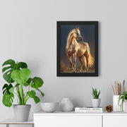 Majestic Horse Framed Poster, Equine Wall Art, Elegant Home Decor, Gift for Horse Lovers, Unique Nature Art, Horse Lover's Gift