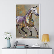 Equine Art Vertical Framed Poster, Horse Wall Decor, Equestrian Gift, Interior Design Accent, Equine Enthusiast Home Decor