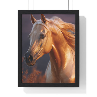Majestic Horse Framed Poster | Equine Wall Art | Nature Decor | Gift for Horse Lovers | Equestrian Home Decor | Birthday & Housewarming