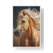 Majestic Horse Vertical Framed Poster, Animal Wall Art, Home Décor, Equestrian Gifts, Nature Lover Print, Office Decoration