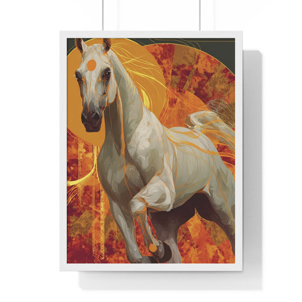 Majestic Horse Art Print, Vertical Framed Poster for Horse Lovers, Equine Wall Decor, Equestrian Gifts, Nature-Inspired Home Art
