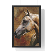 Majestic Horse Vertical Framed Poster | Equine Wall Art, Horse Lover Gift, Rustic Home Decor, Equestrian Art, Animal Print