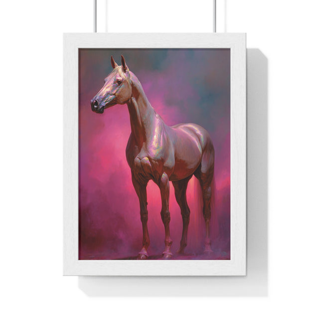 Elegant Horse Wall Art Print, Vertical Framed Poster, Equestrian Decor, Horse Lover Gift, Home Aesthetic, Animal Art