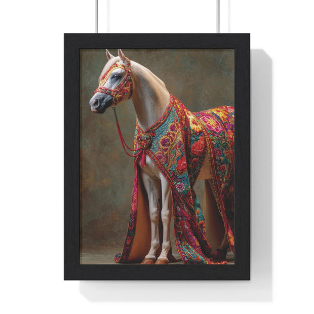 Vibrant Horse Art Print, Elegant Wall Decor, Farmhouse Style Home Decor, Gift for Horse Lovers, Equestrian Artwork