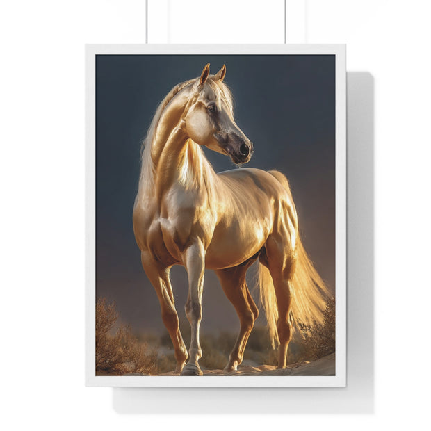 Majestic Horse Framed Poster, Equine Wall Art, Elegant Home Decor, Gift for Horse Lovers, Unique Nature Art, Horse Lover's Gift
