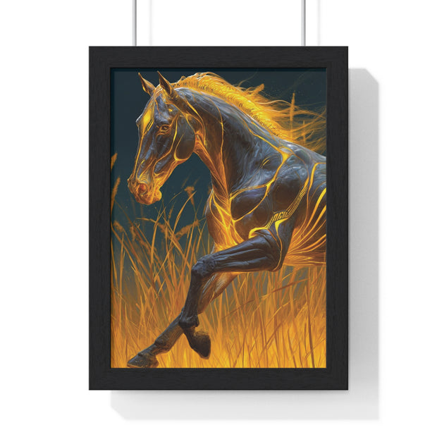 Majestic Horse Framed Art Print | Equestrian Decor, Horse Lover Gift, Wall Art for Home, Unique Horse Artwork, Animal Print